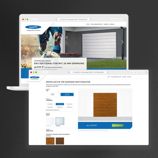 Landingpage Sektionaltor-Aktions-Konfigurator